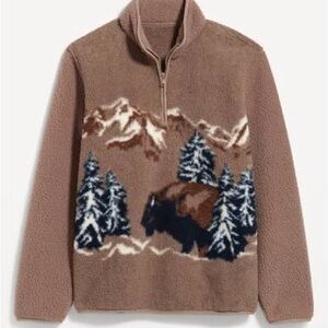 Old Navy Bison Zip Up Fleece